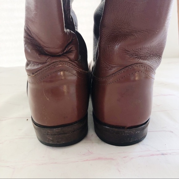 [Justin] Brown leather western roper boot 8.5D - Picture 5 of 8